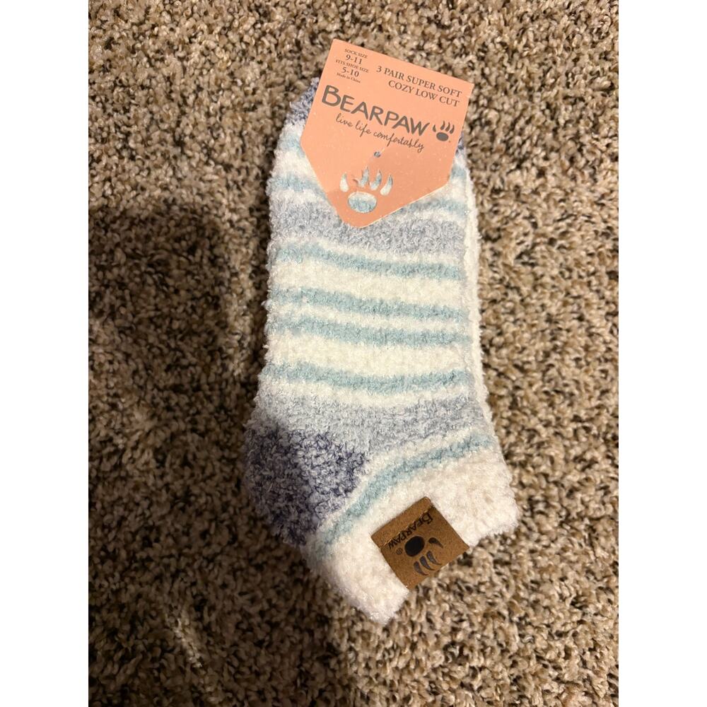 NWT Bearpaw SlipperSocks 3 pack Shoe Size 5-10